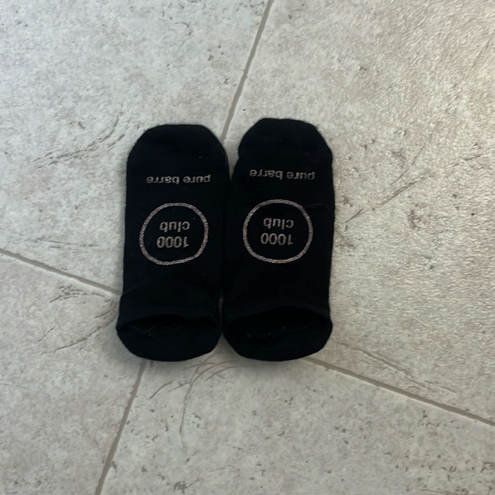 Pure Barre 1000 Club glitter socks